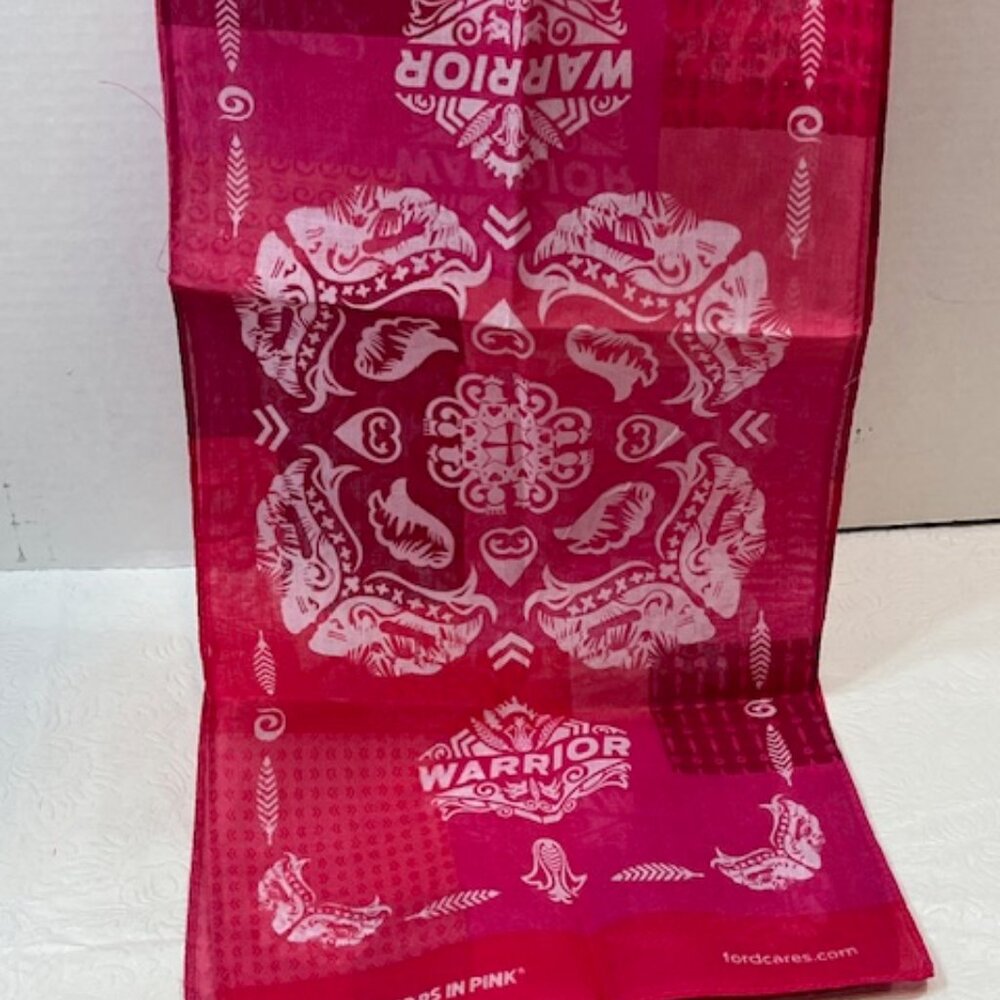 NEW Breast Cancer Awareness: Ford Warriors in Pink Bandana Scarf 52"x9"